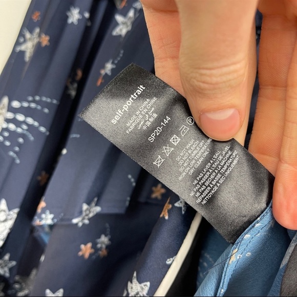 Self-Portrait Star Print Flare Handkerchief Dress - Picture 6 of 7